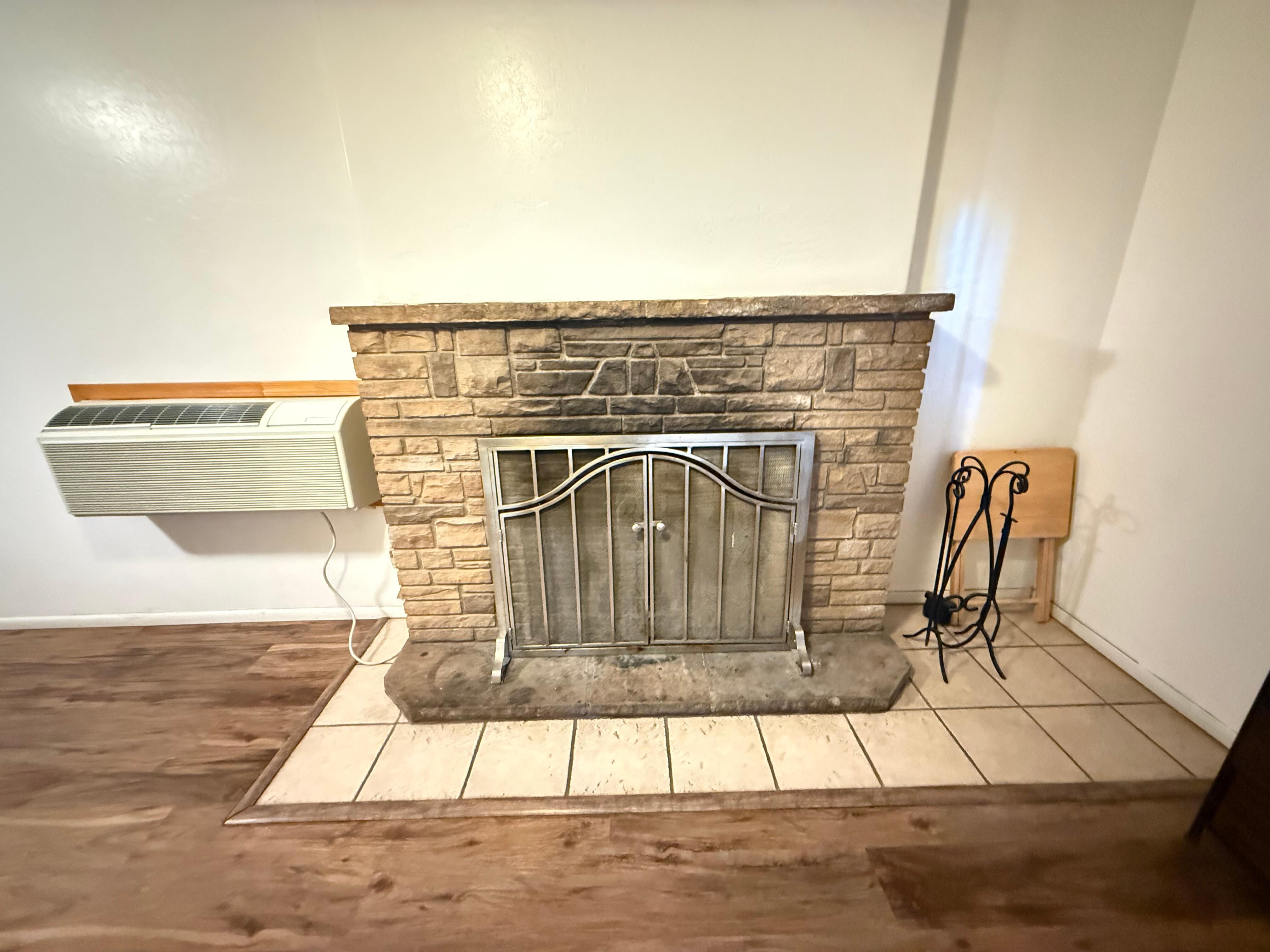 Advertised fireplace