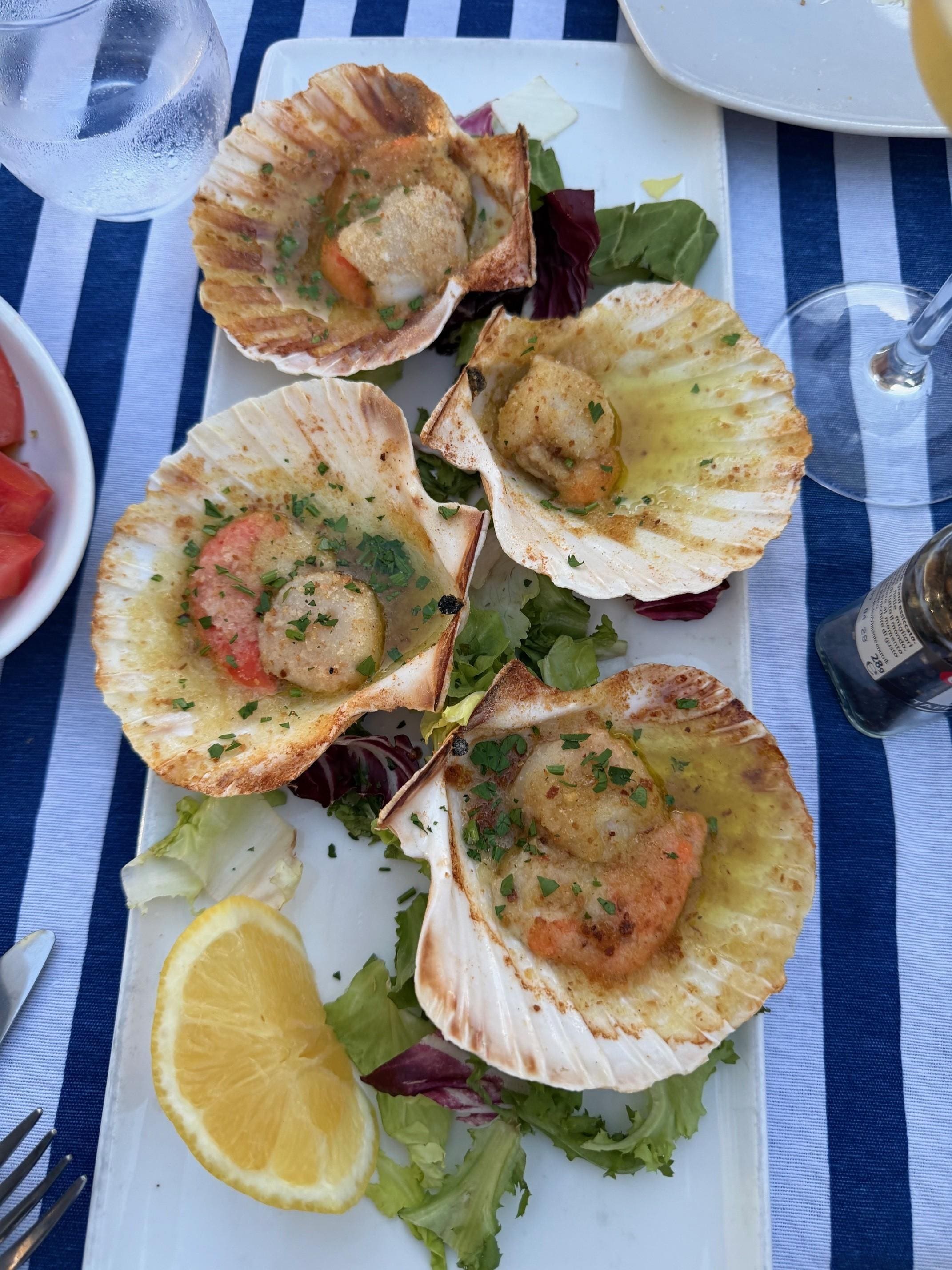 Scallops at Porta Marina (immediately under the unit)
