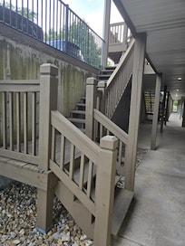 Steps to get down to condo. Impossible for 82 year old person.