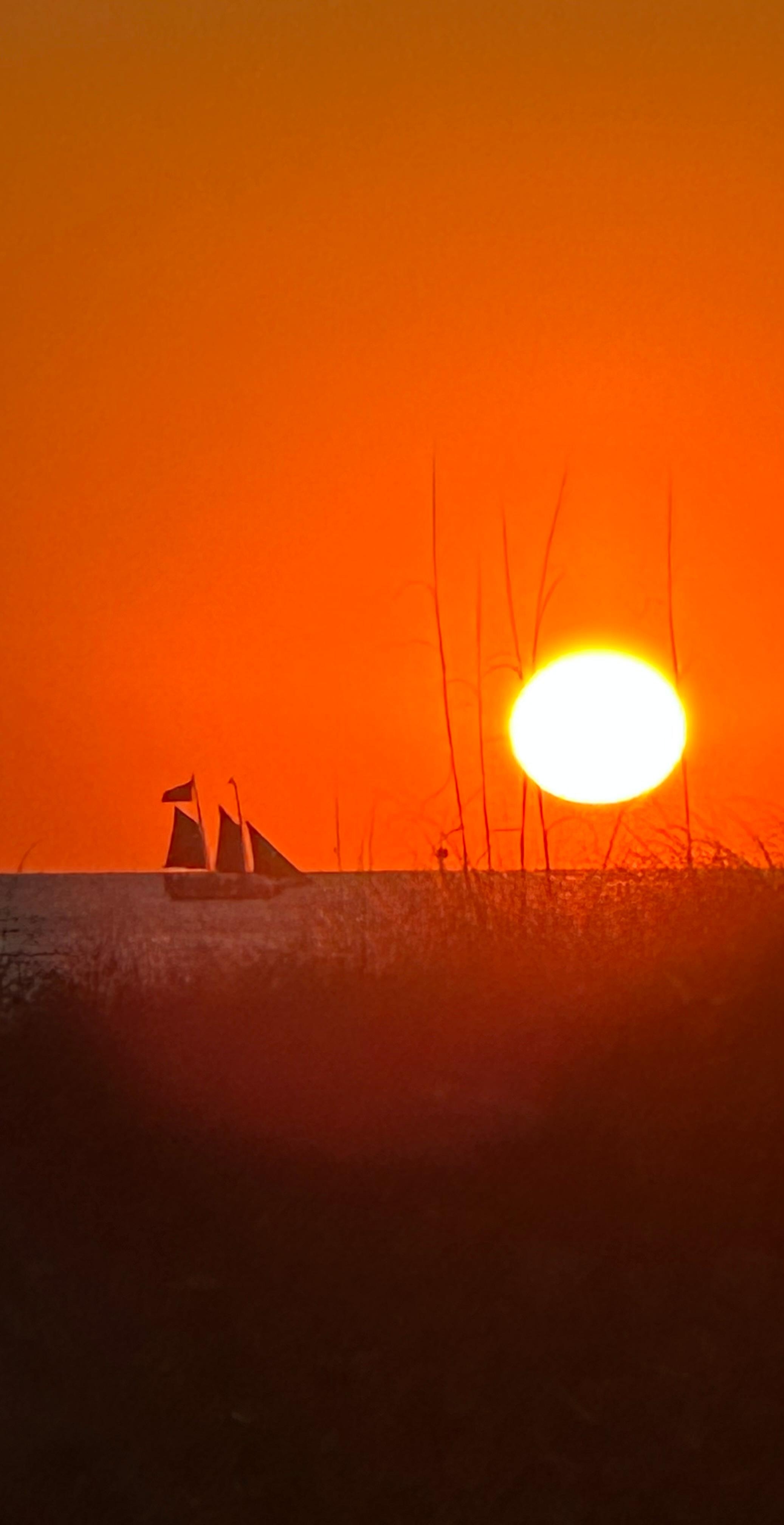 Sailing at sunset