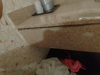 Front of the sink is literally falling off