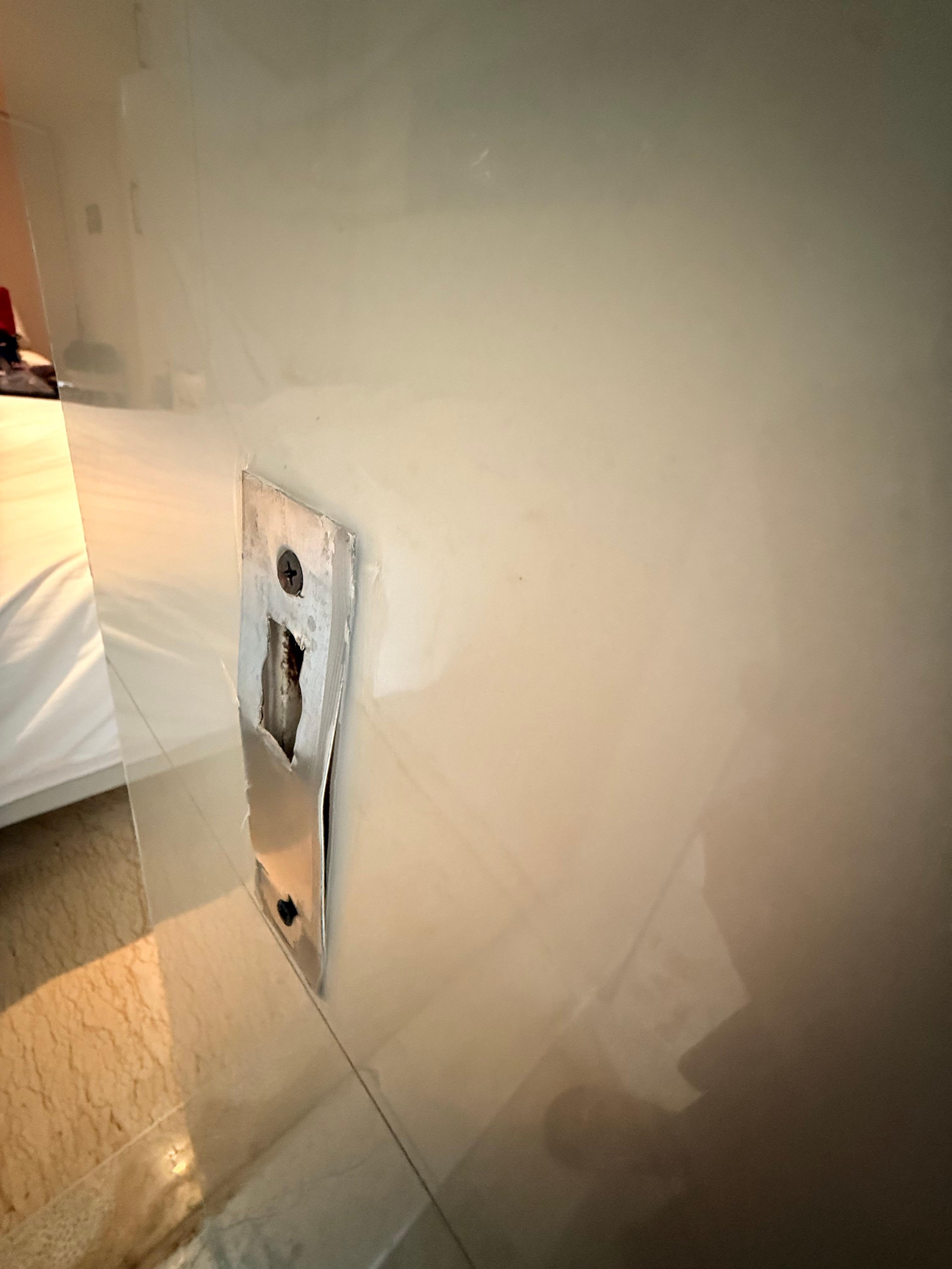 Door jamb of the bathroom 