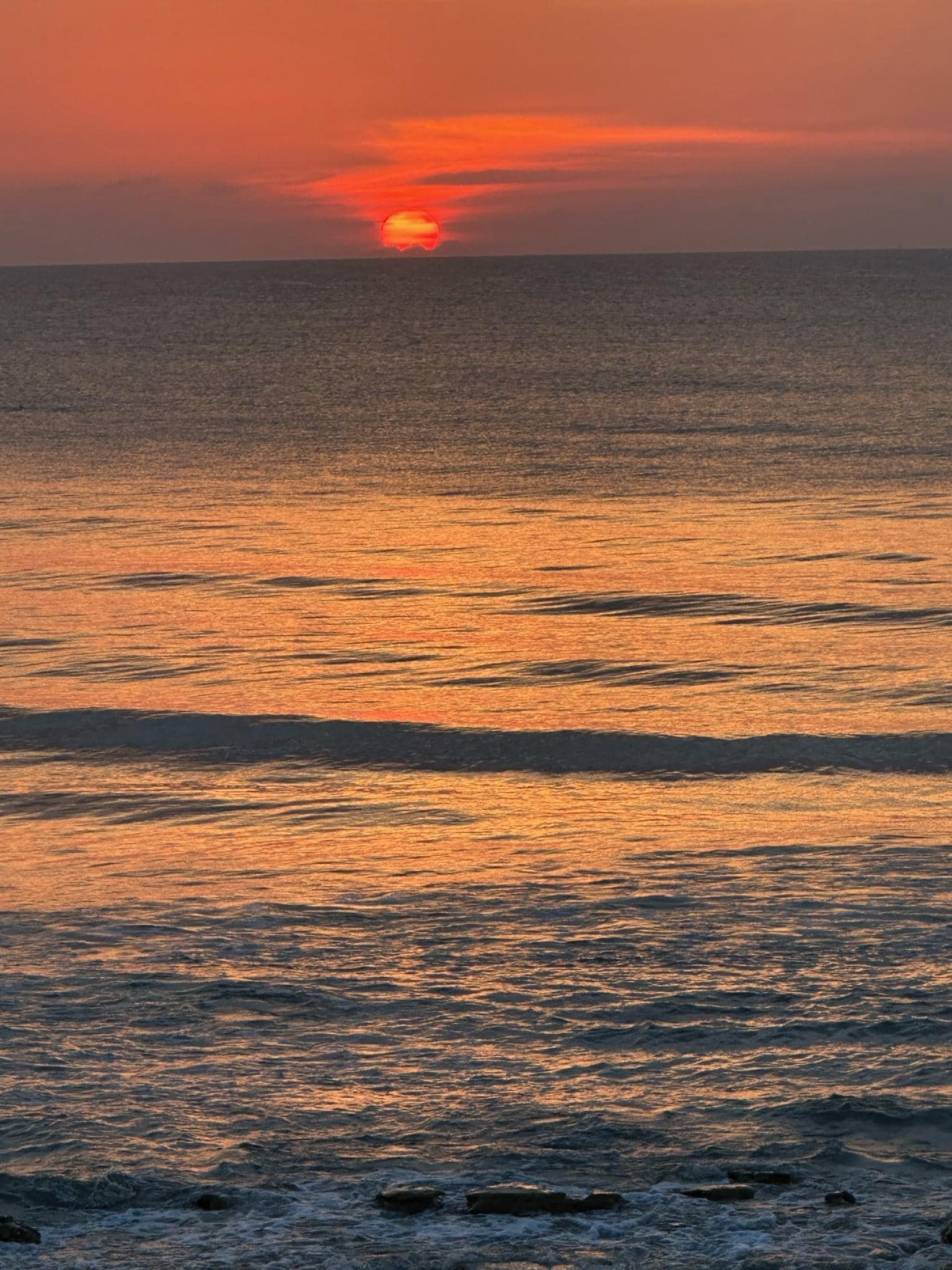 Watching the sunrise.