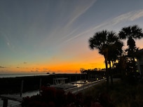sunset glow from pool deck (sunset will be bayside but oceanside still gets a pretty glow)