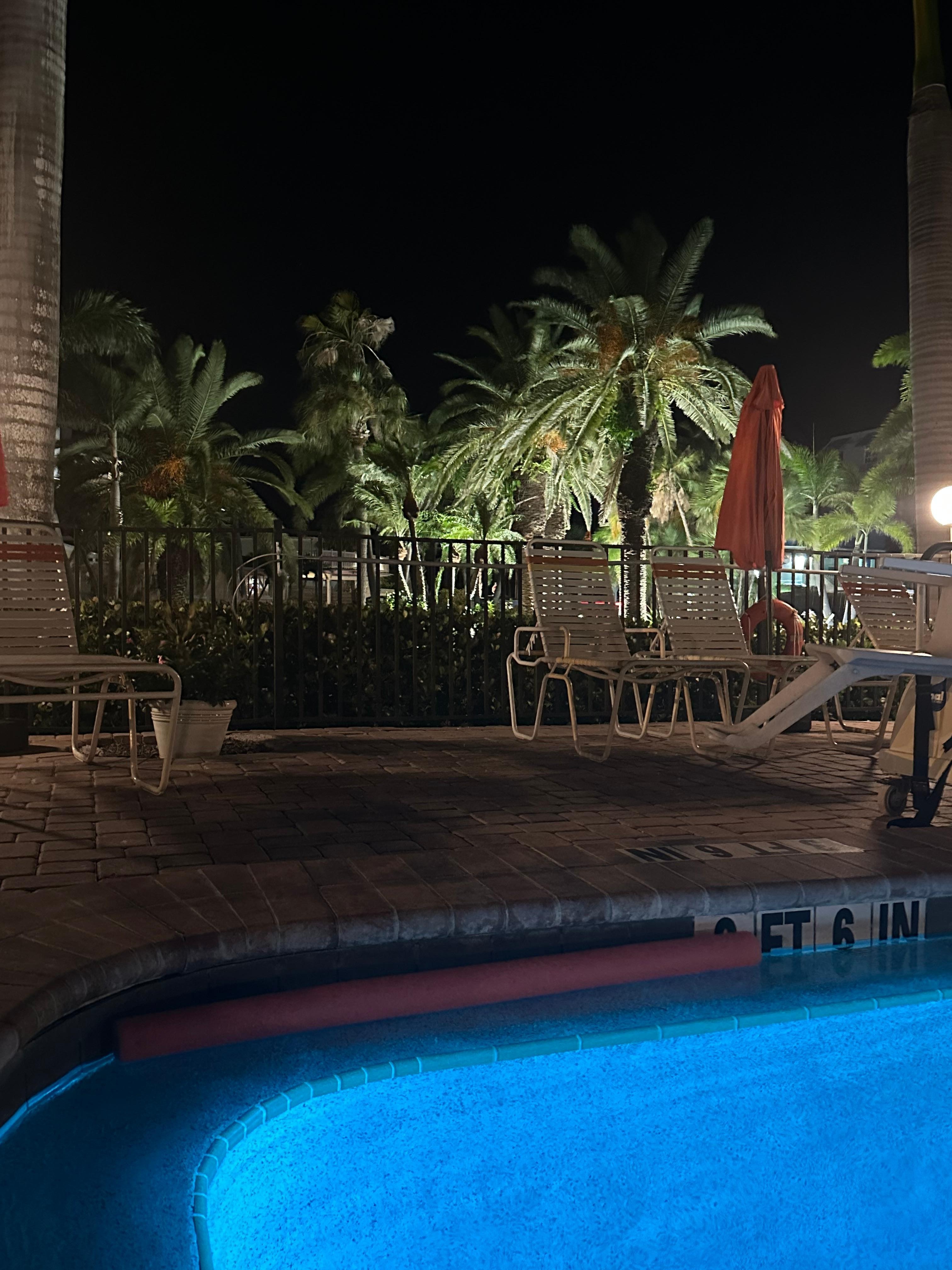 The really nice pool that has later hours. 