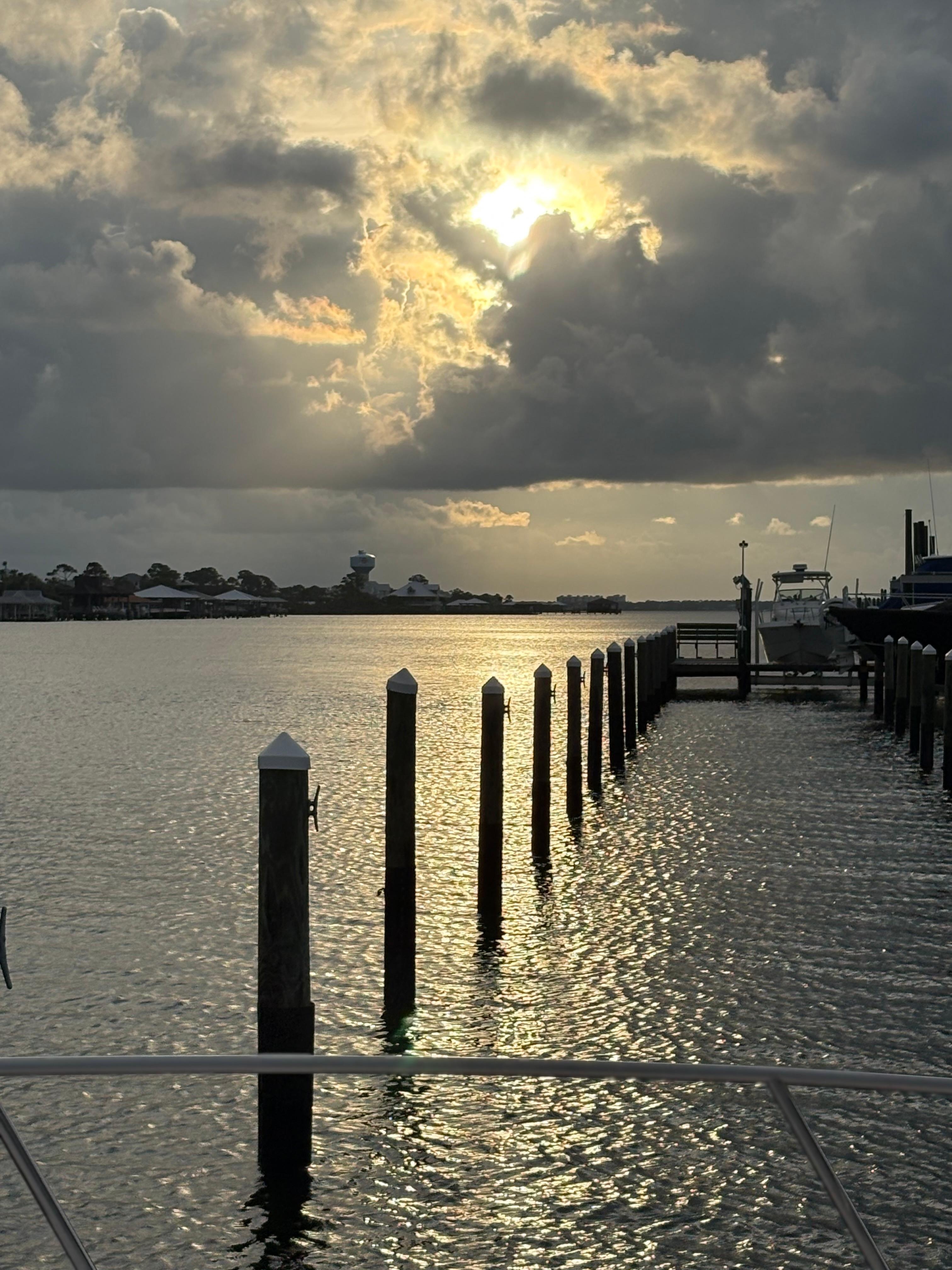 Sunrise across the street on the dock!