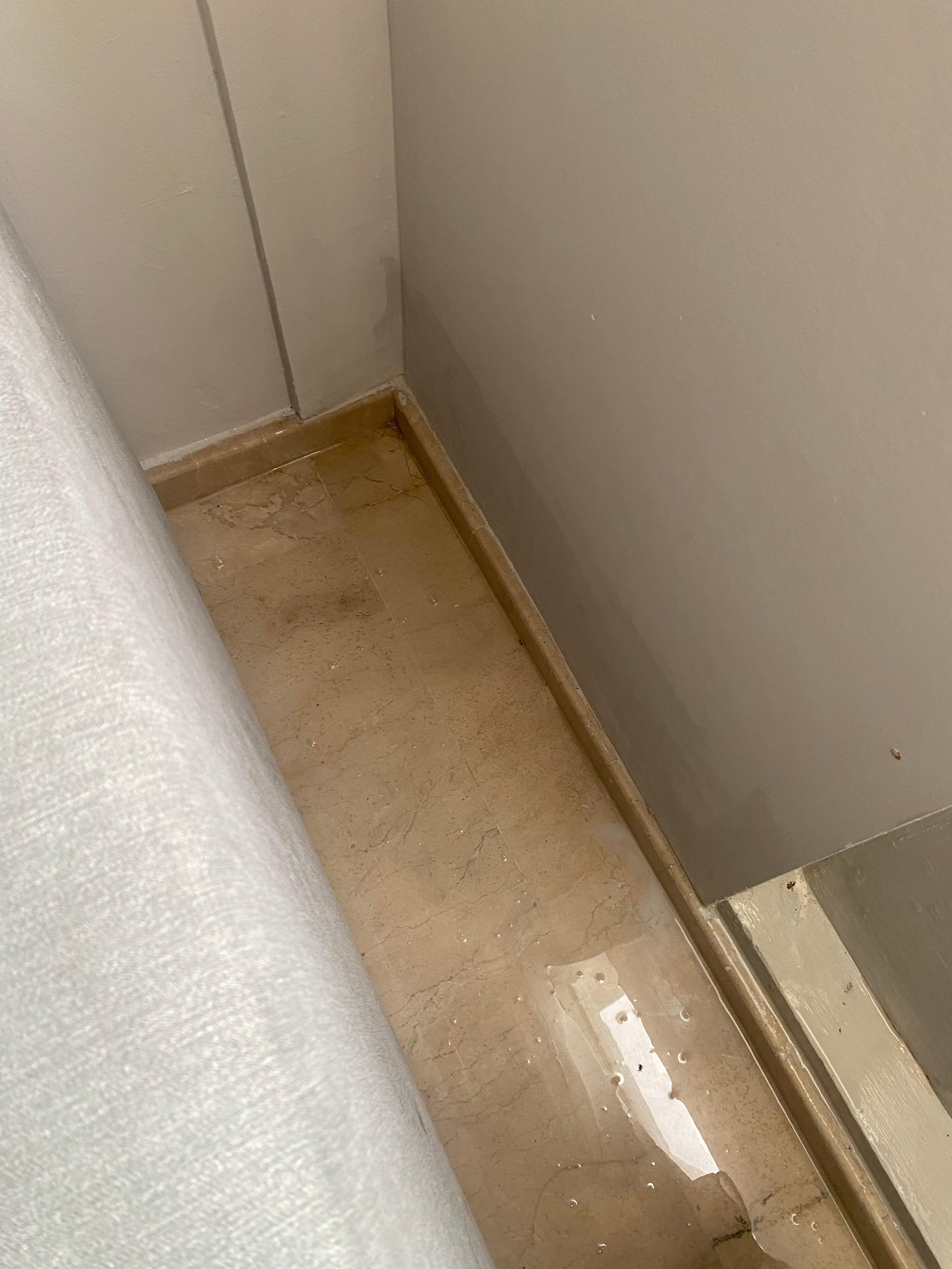 Water entering the suite via front wall as the render had been stripped off front wall. Could not be fixed, did not even attempt to fix. 