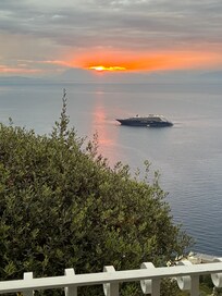 Stunning sunrise seen from Villa