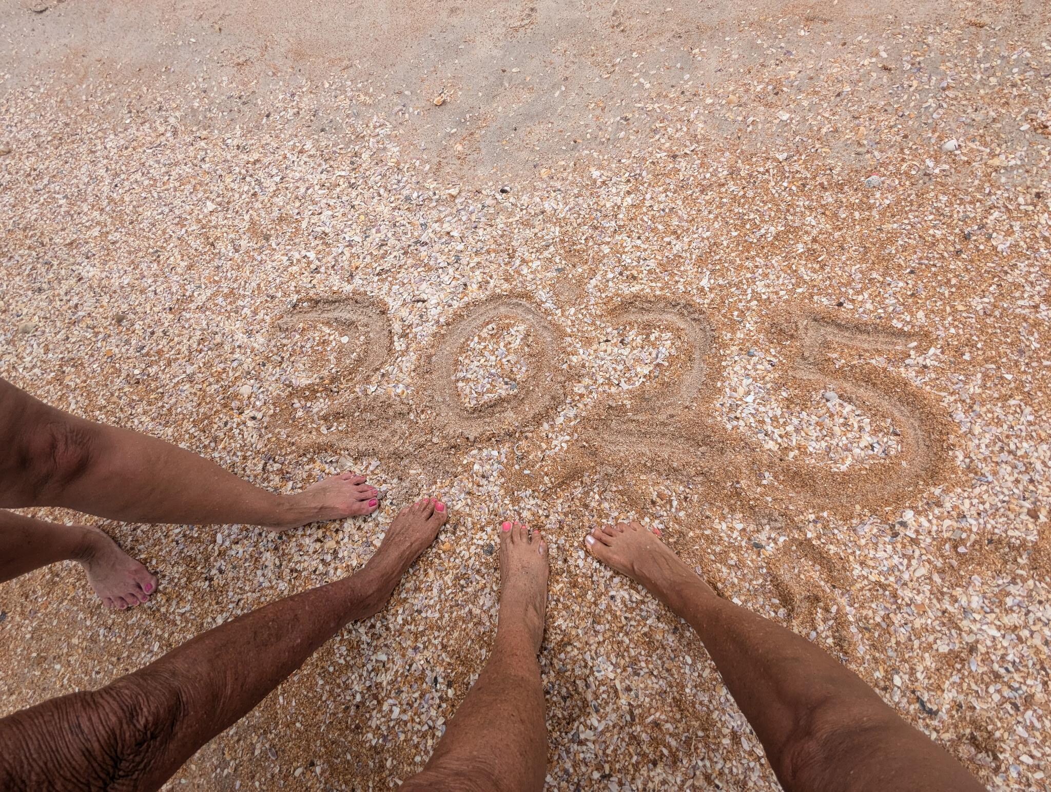 We left our foot prints in the sand Flagler Beach