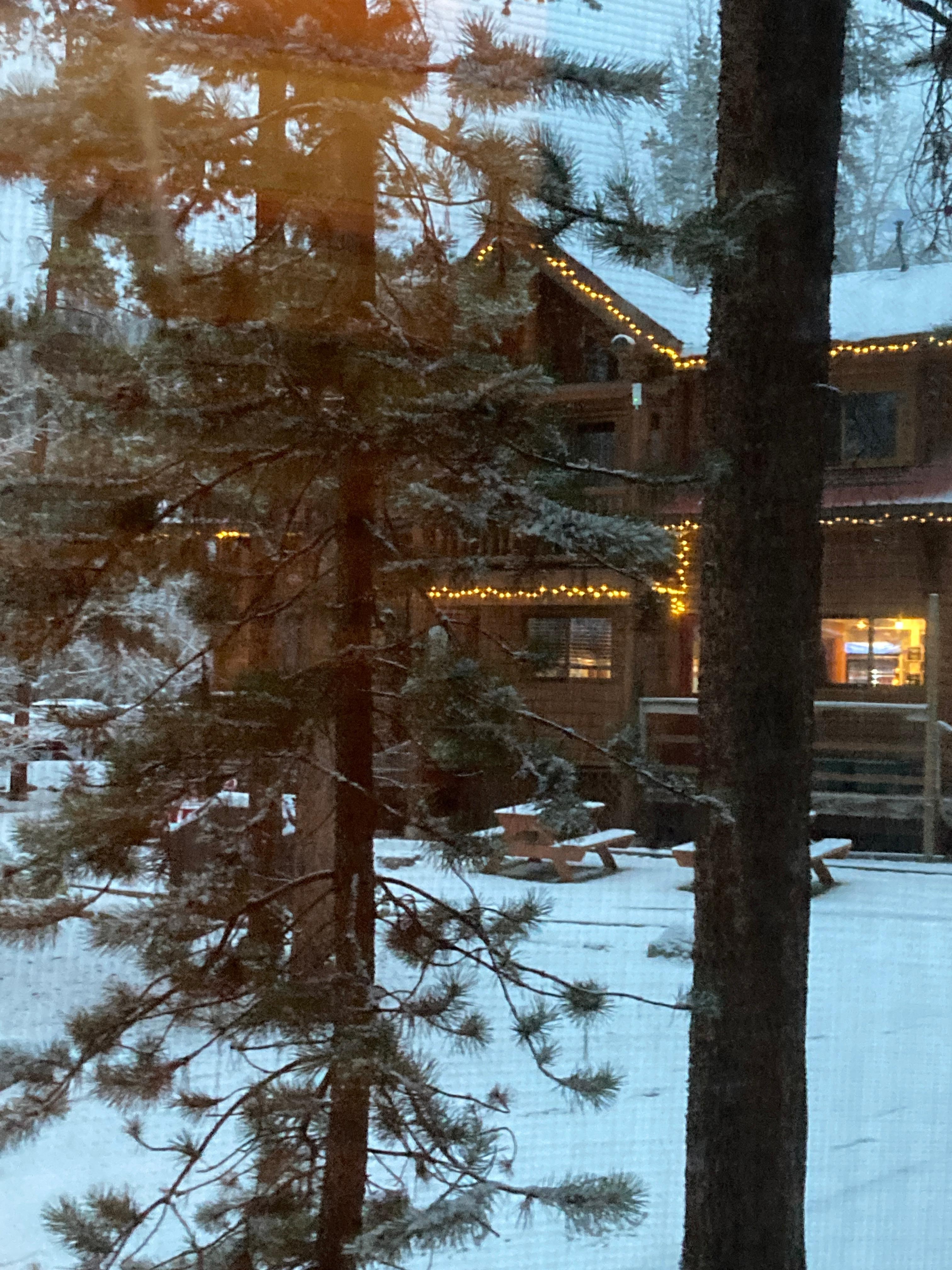 Snow lightly falling