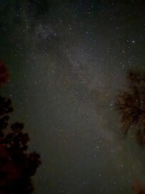 View of the night sky from the cabin