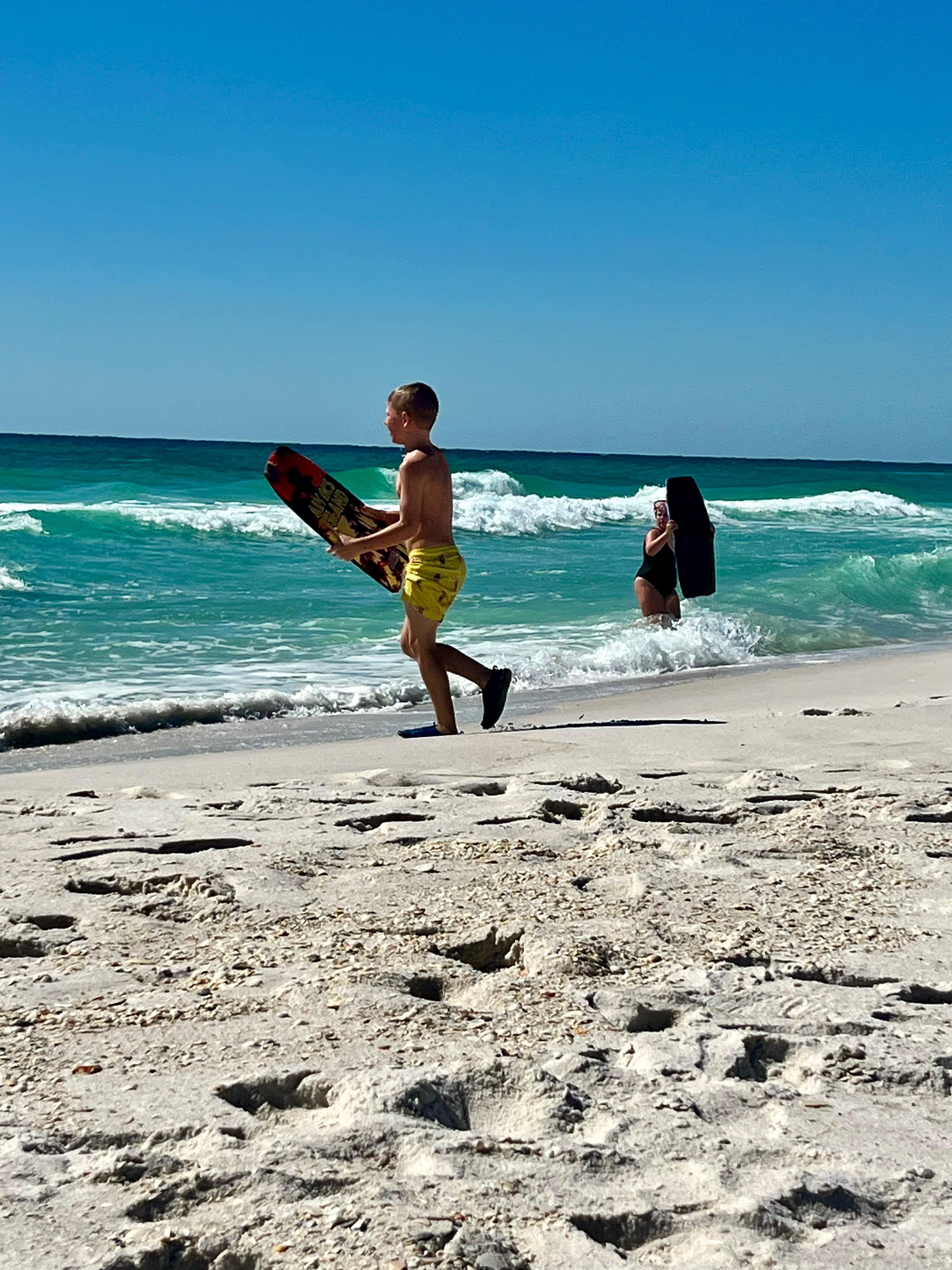 Boogey boards provided were a hit with the kids! 