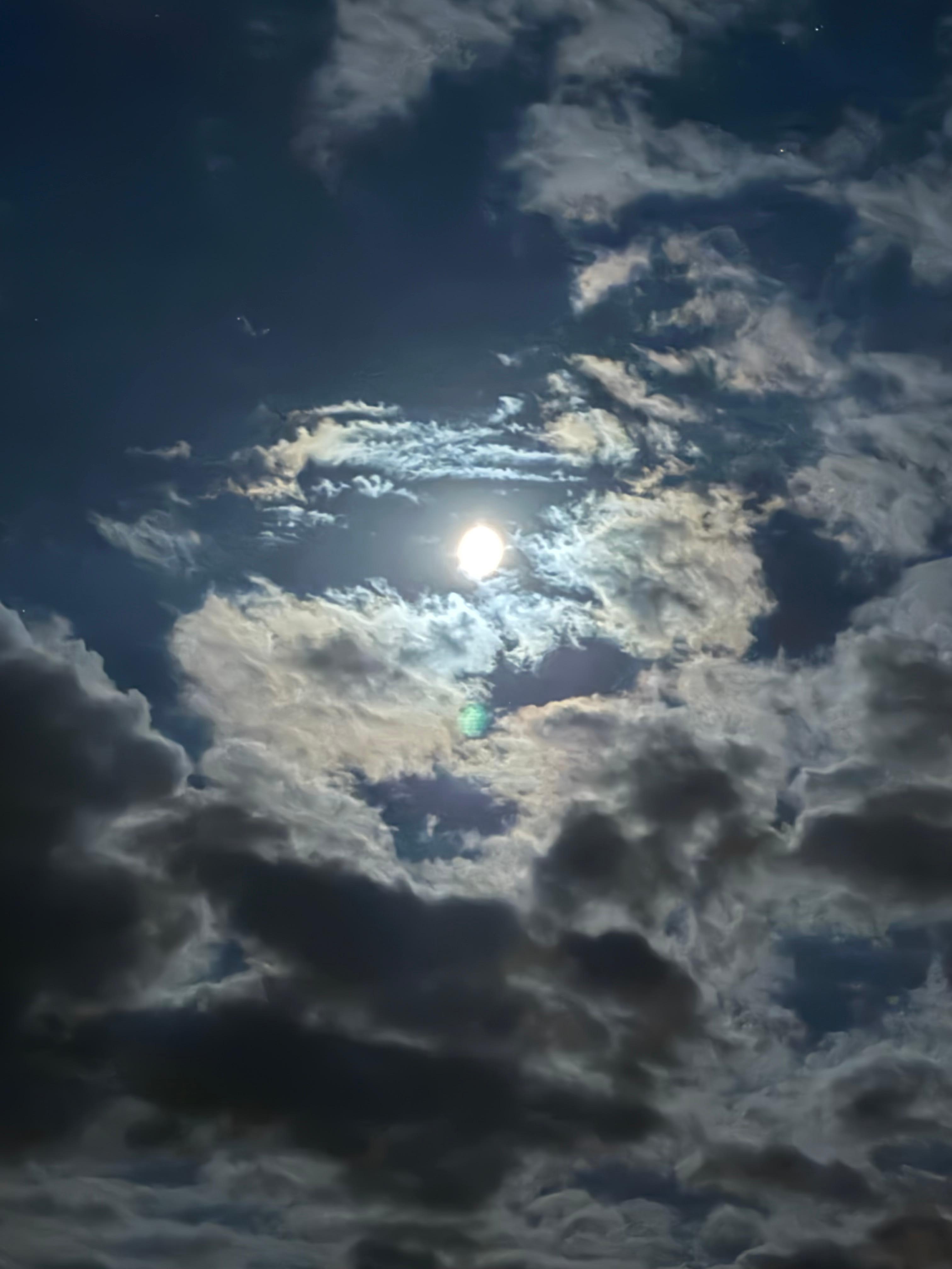 Rooftop deck great for viewing a nearly full moon.