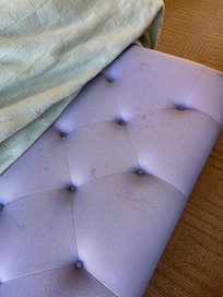 Bench at the end of the bed was quite stained.