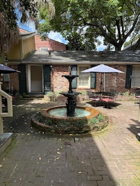 The courtyard outside