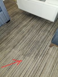 Carpet soaked in water