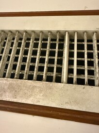 Close up of Dirty AC unit in room