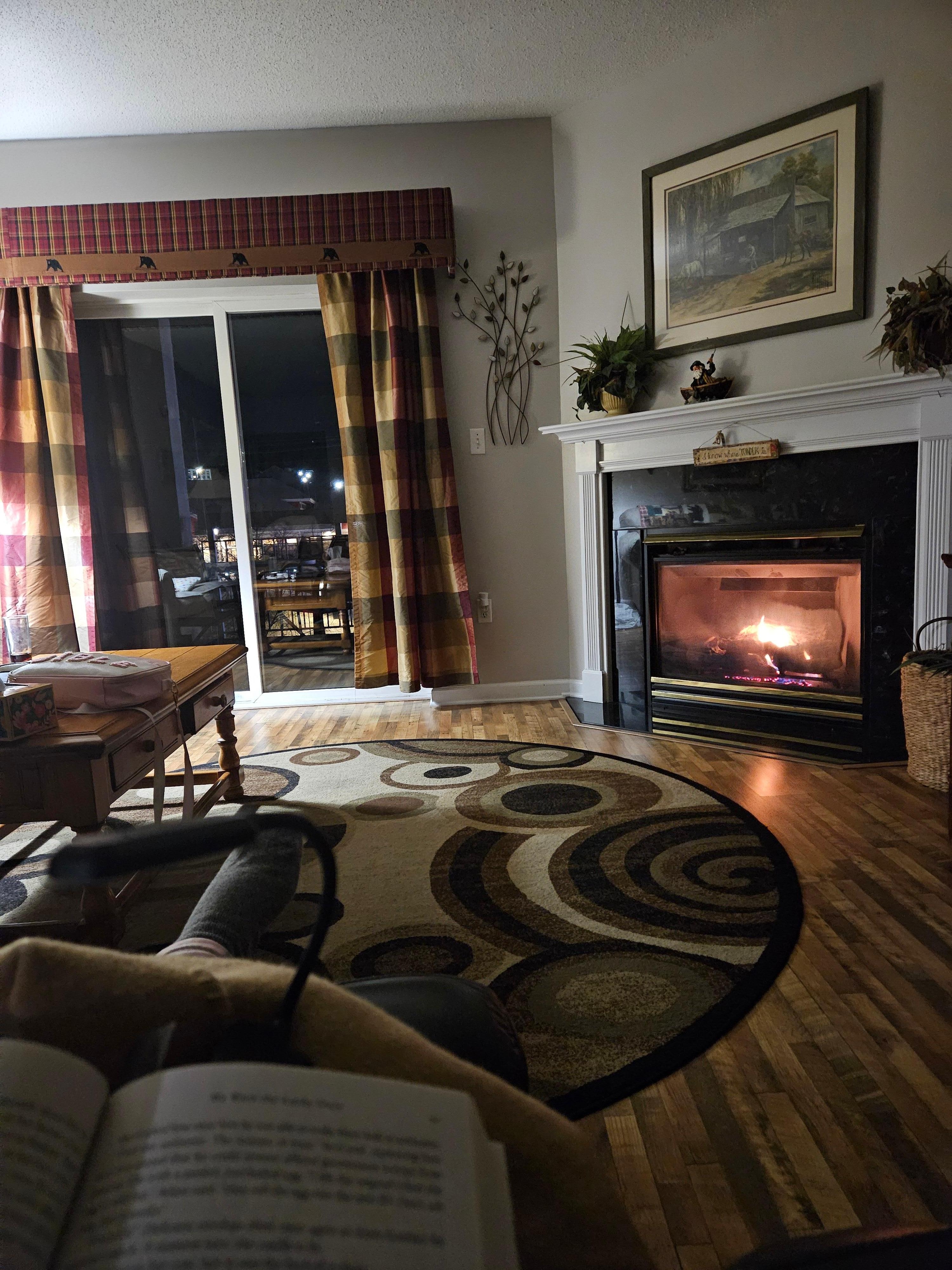 We loved the fireplace