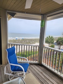 Covered porch ocean view
