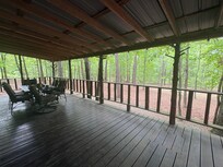 We sat on the back deck all afternoon / evening.