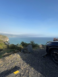 From the parking area of the property.