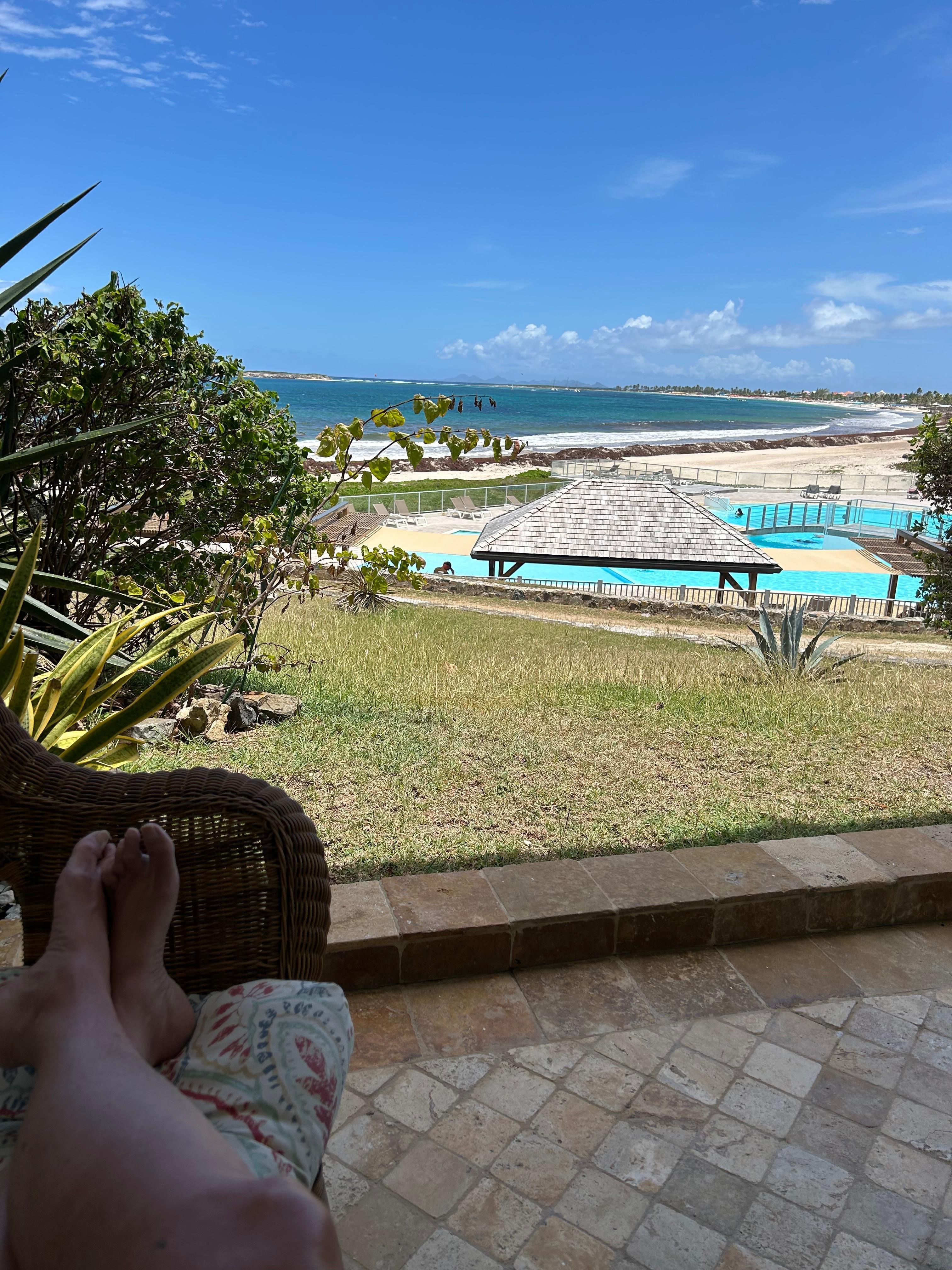 Pool from our porch. 