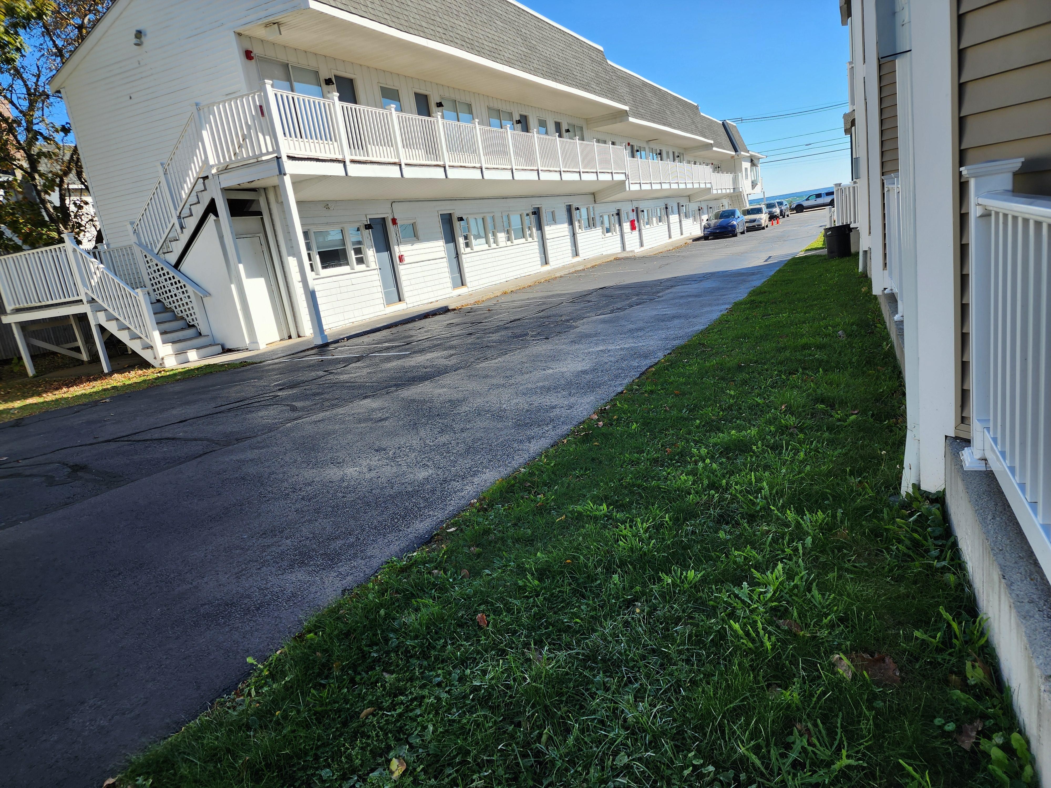 Ocean view from side view of room