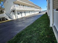 Ocean view from side view of room