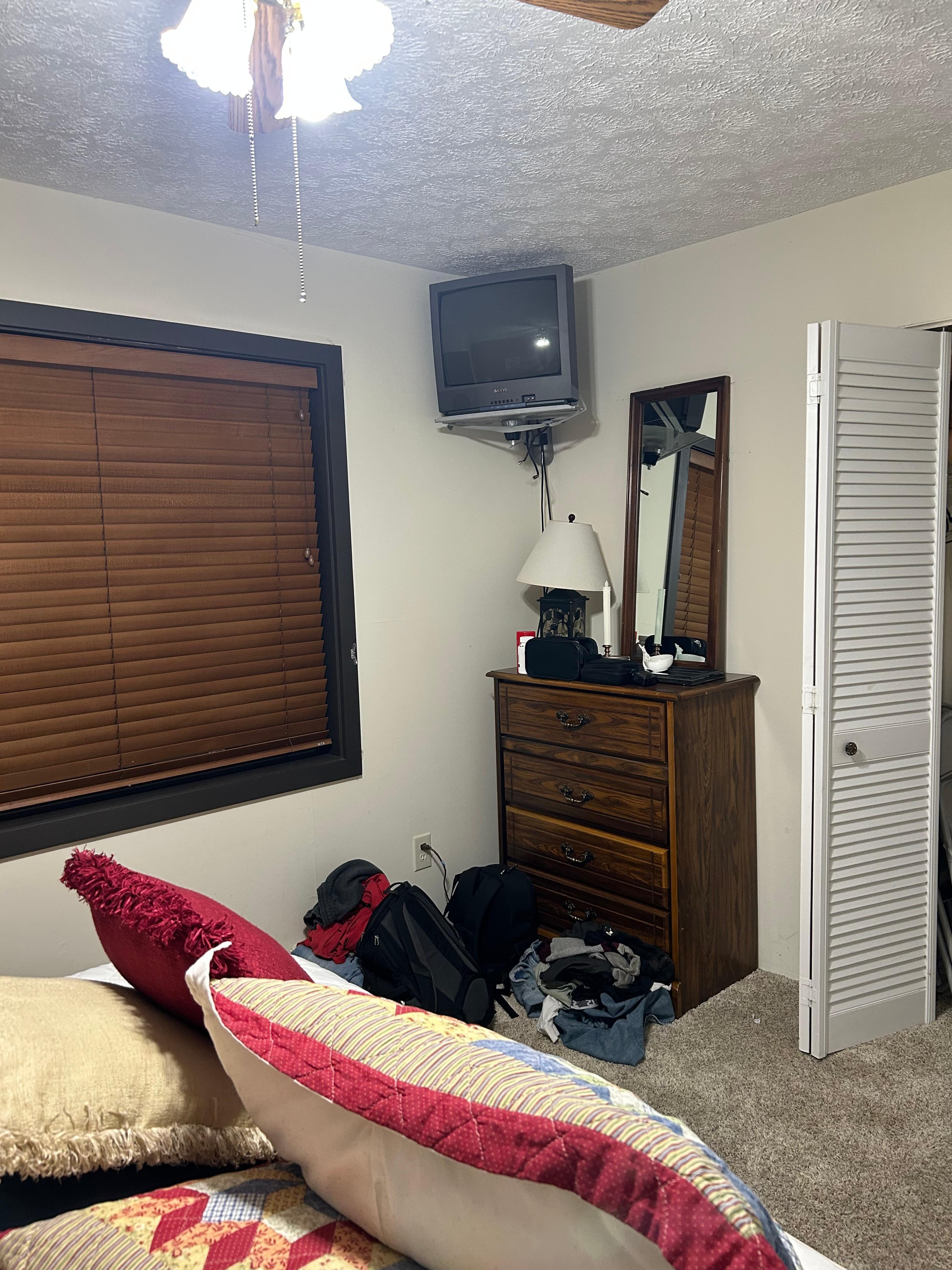 The tv in the corner