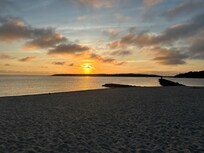 Sunset at Megansett Beach, just a few blocks from the rental home.