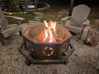Relaxing fire pit.
