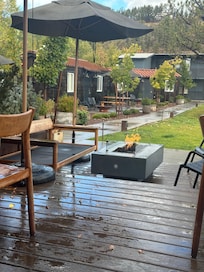Nice deck with fire pits
