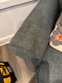 Stains on the âprofessionally cleaned chairâ