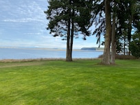 View from yard with M. Baker in background