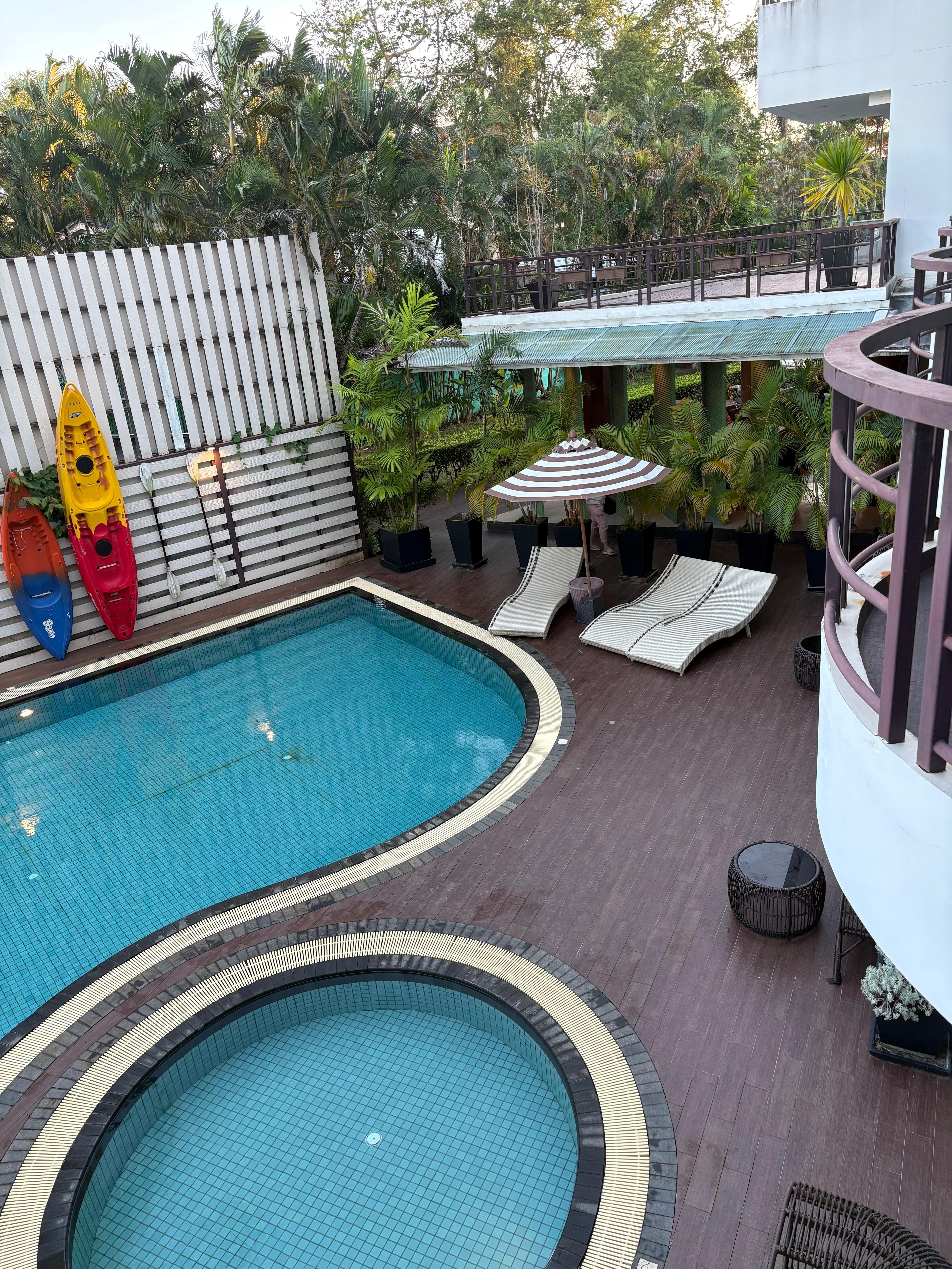 Tagit från en balkong 