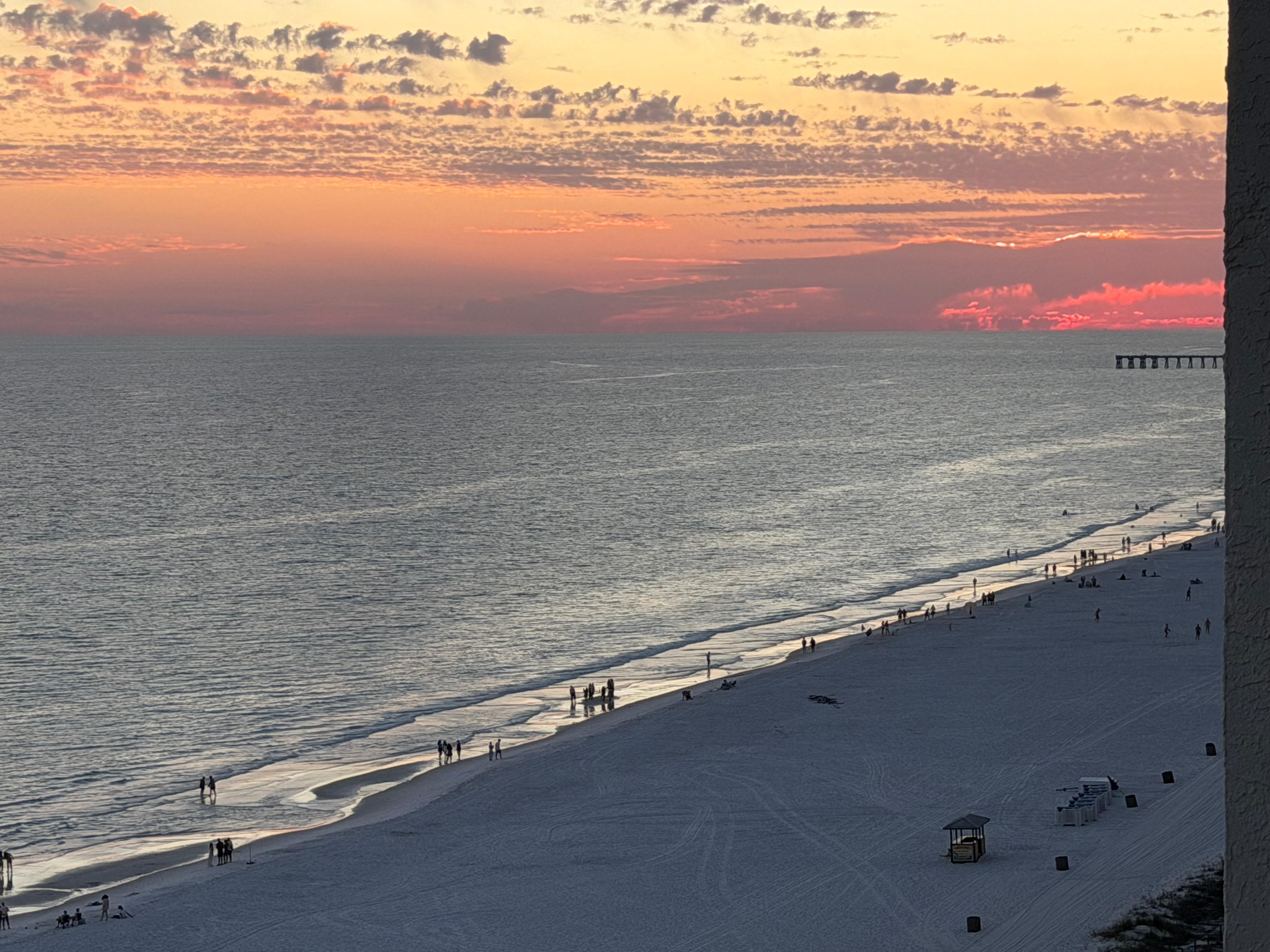 Beach view from balcony.