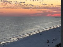 Beach view from balcony.