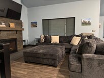 The coziest living room where we spent late nights watching movies