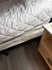 Vomit stained bedframe