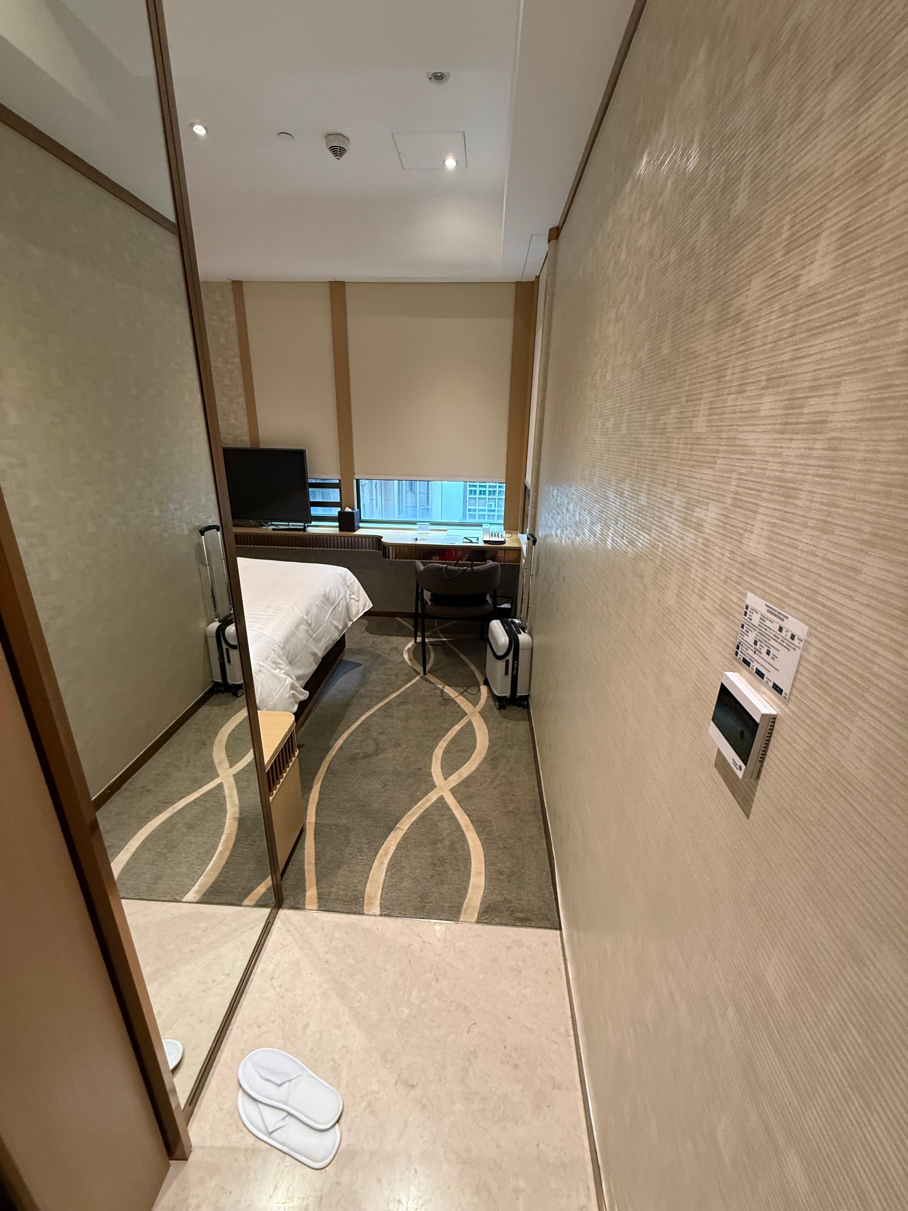 Tiled floor was sticky. Good thing slippers are provided!