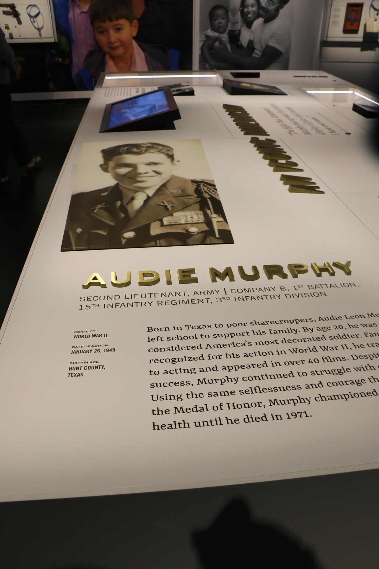 War Hero, Actor Audie Murphy Exhibit