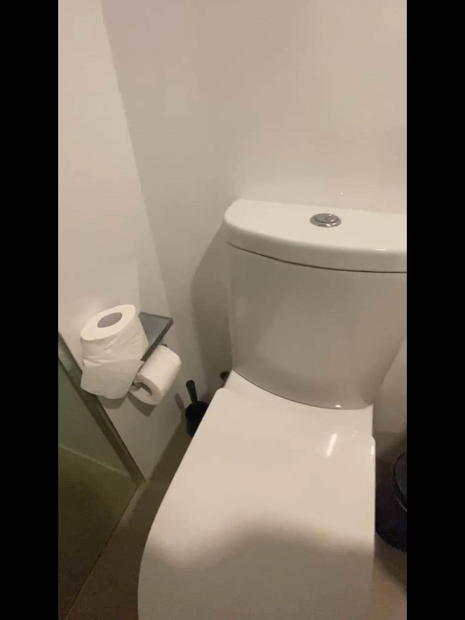 Difficult to reach toilet roll for elderly 