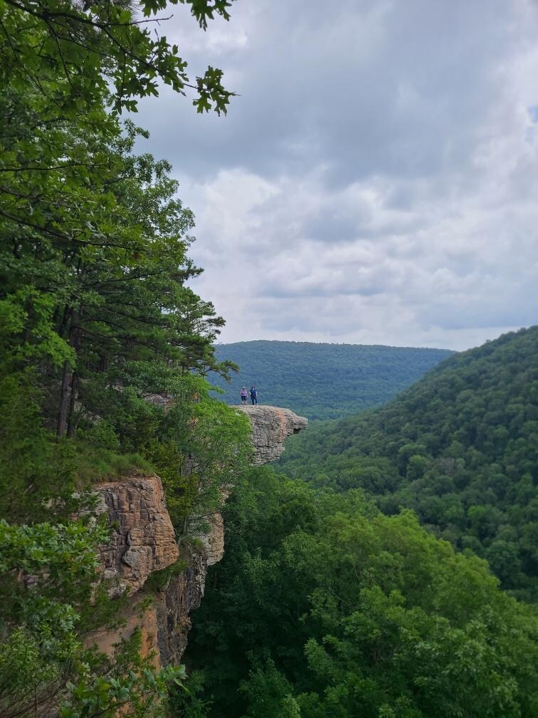 Hawksbill Crag (Whitaker Point) hiking trail about 1 hour drive from cabin.