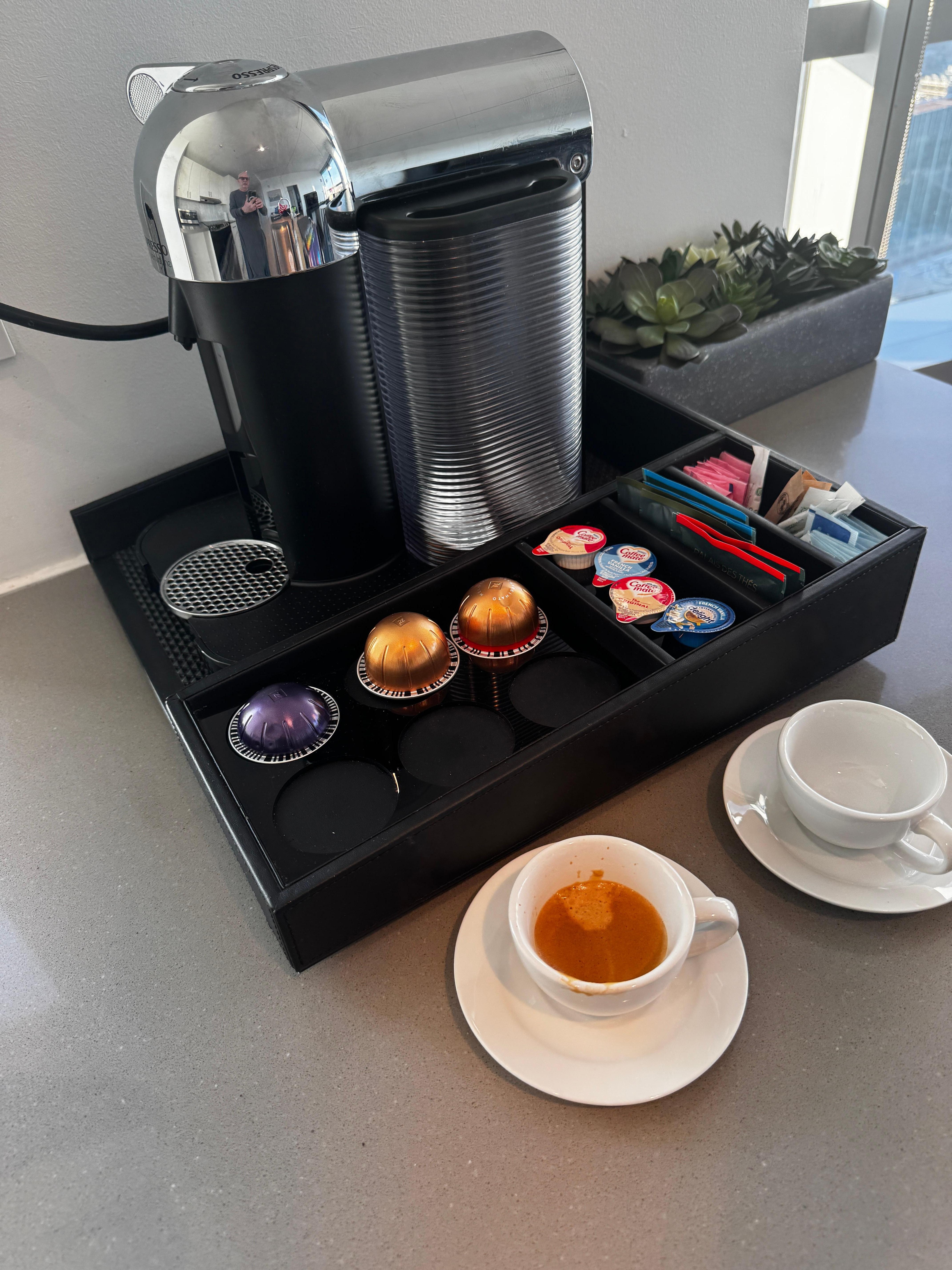 Coffee station and kitchen