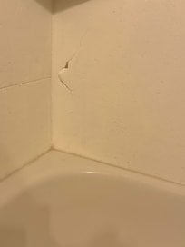Peeling paint in shower