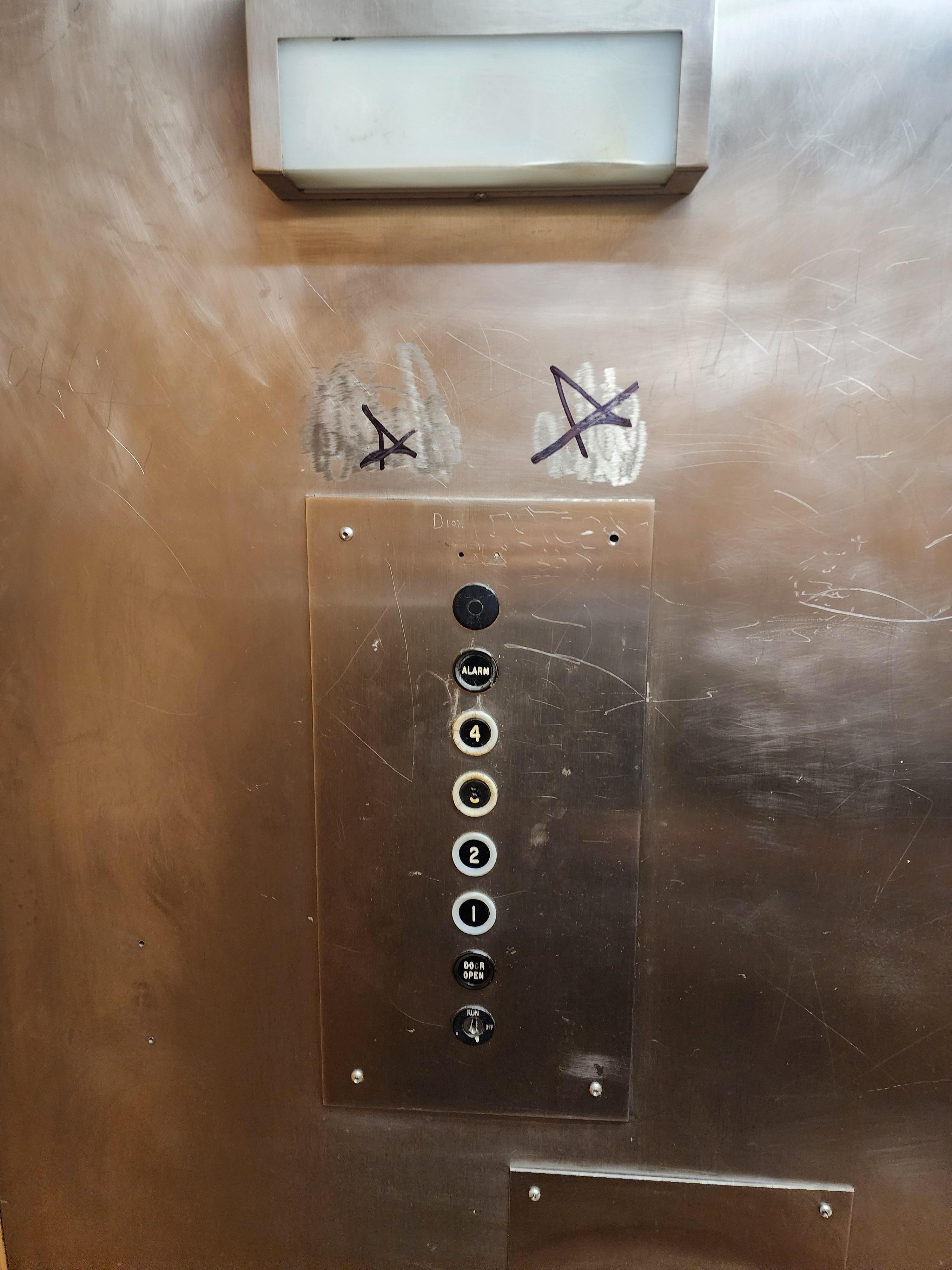 Elevator control panel