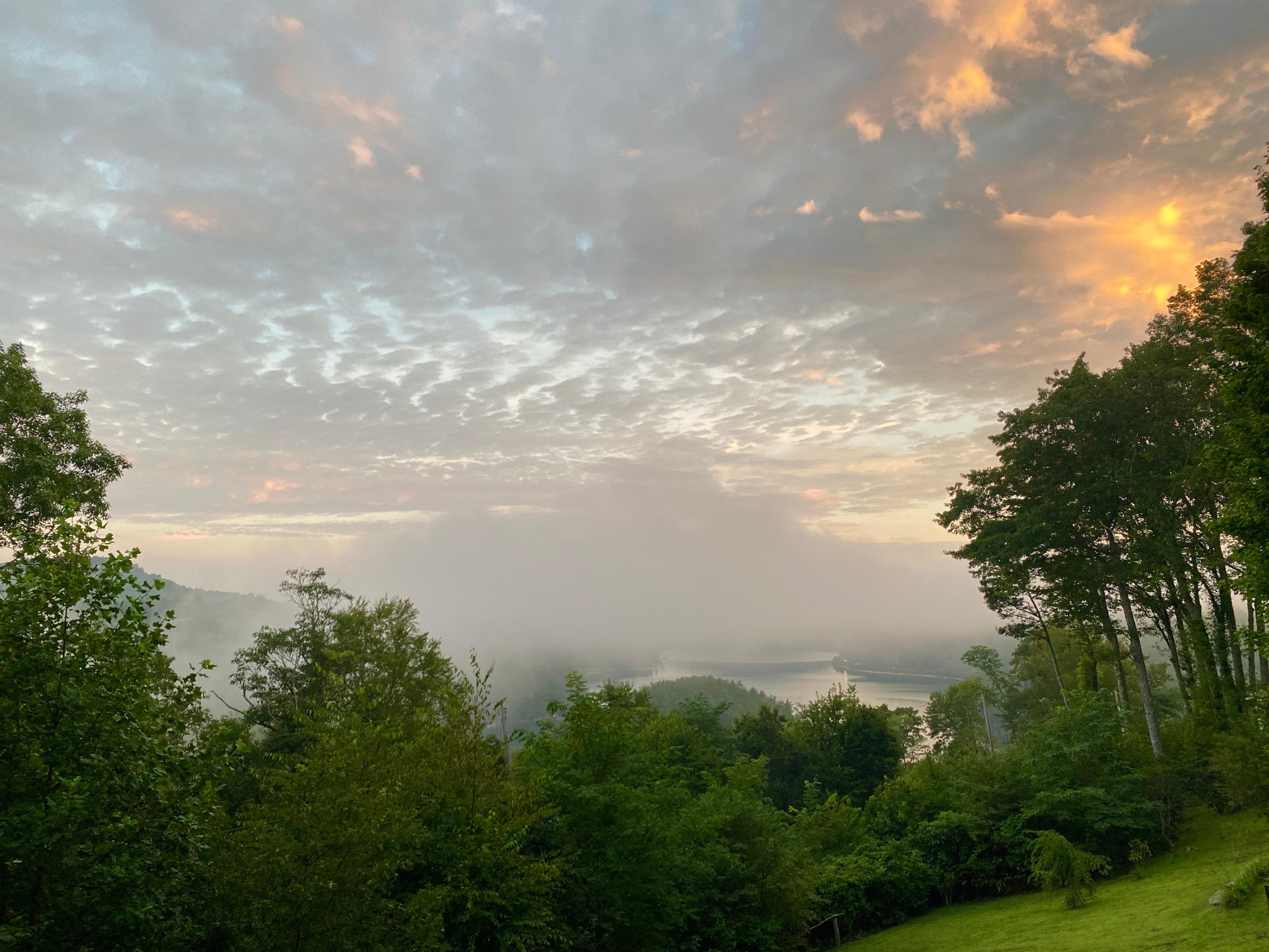 A cloudy and beginning to a colorful morning.
