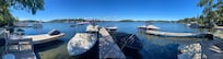 Panorama of Lake Mahopac from the pier