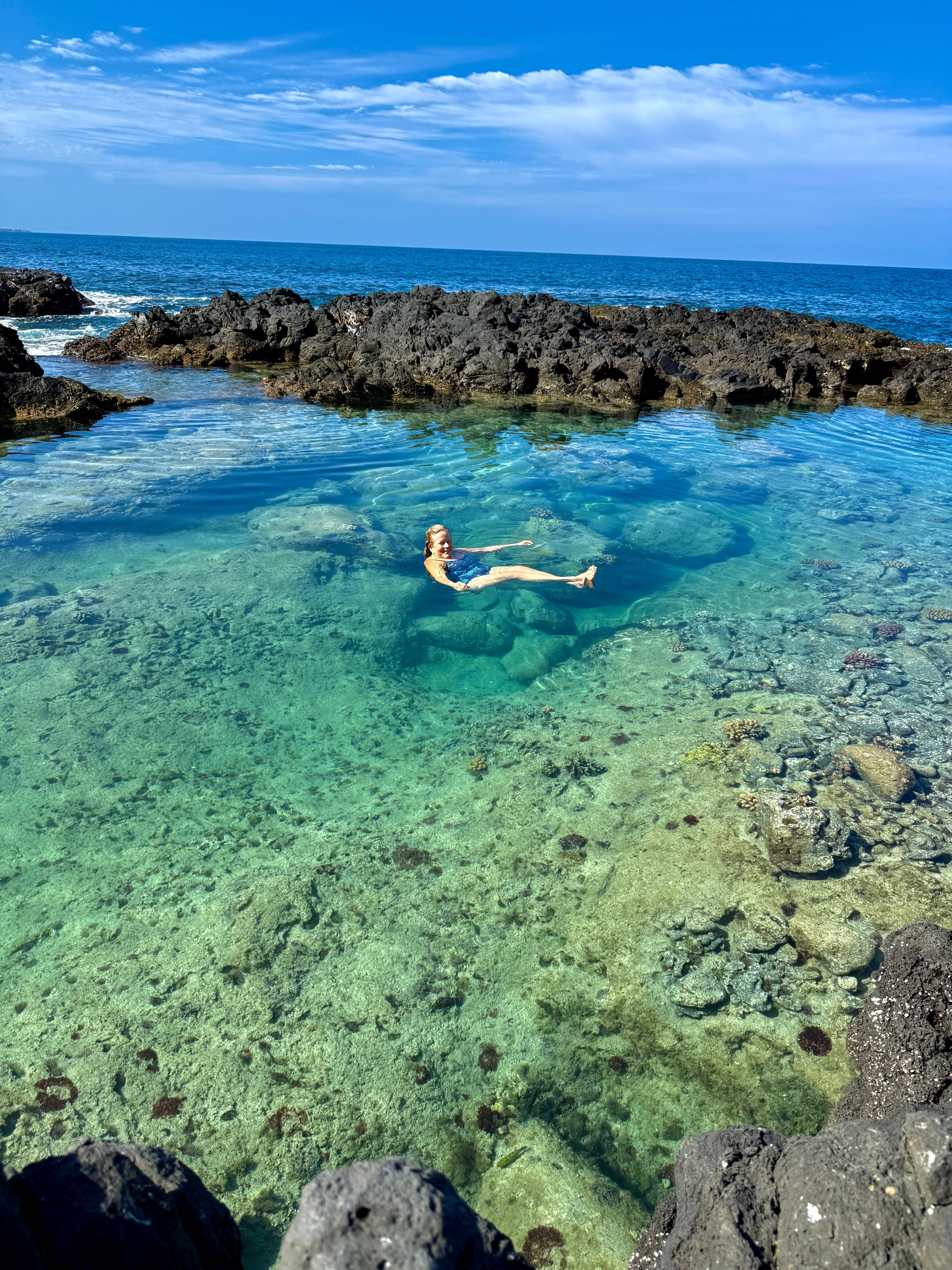This was found on the hike to the point. Lots of fish in this lava pool.