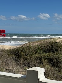 The dune right in front of balcony.